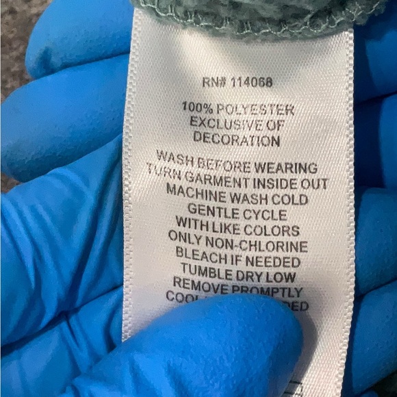 Women's Teal Cropped Fleece Pullover Jacket - Picture 4 of 4